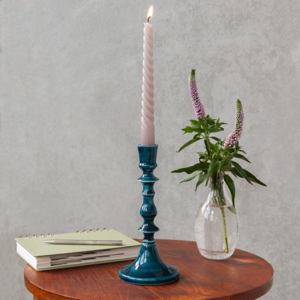 Kerzenständer Vintage 19cm blau