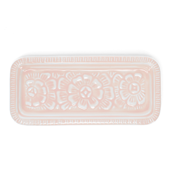 Emaille-Schmucktablett Rosa