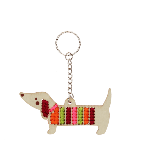 Schlüsselanhänger zum Selbststicken Sausage Dog