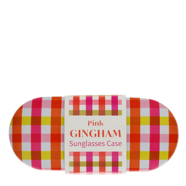 Sonnenbrillenetui Gingham Pink