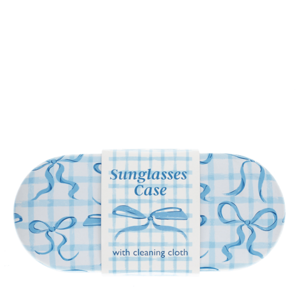 Sonnenbrillenetui Blaue Schleifen