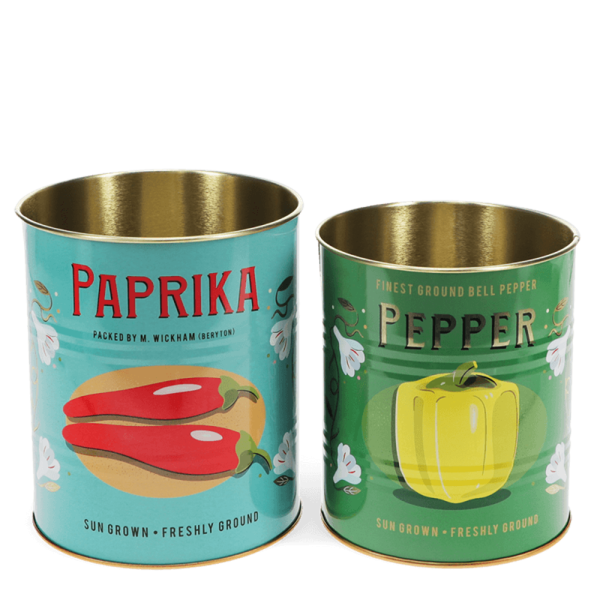 Aufbewahrung Dosen-Set Paprika und Pepper