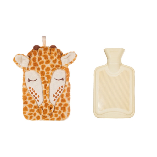 Wärmflasche mit Giraffe Bezug