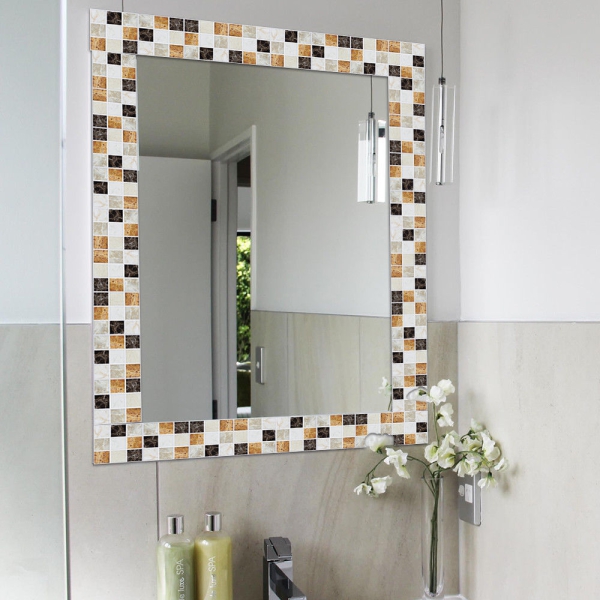 Fliesenaufkleber Mosaik Marmor Braun