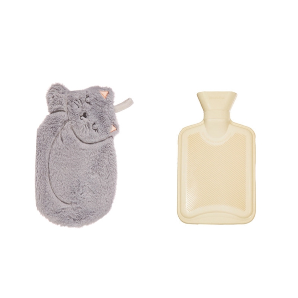 Wärmflasche mit Katze Bezug