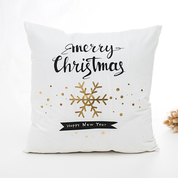 Softer Christmas Kissenbezug Gold Muster