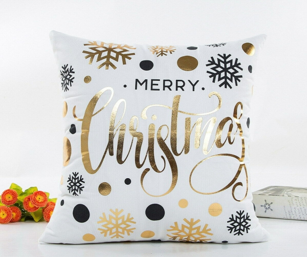 Softer Christmas Kissenbezug Gold Muster