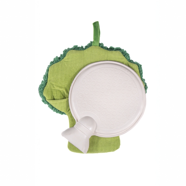 Wärmflasche mit Broccoli Bezug