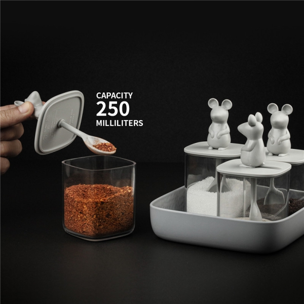 Seasoning Behälter Set mit Tablett