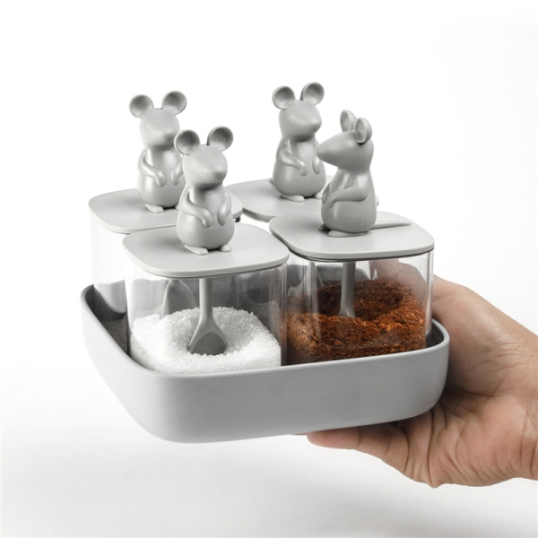 Seasoning Behälter Set mit Tablett