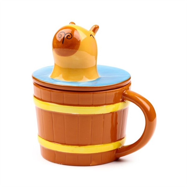Becher mit Deckel Capybara