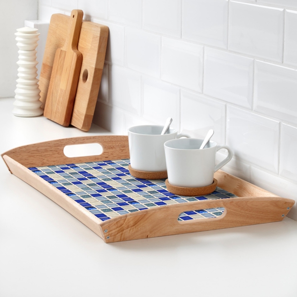 Fliesenaufkleber Mosaik Glas Blau