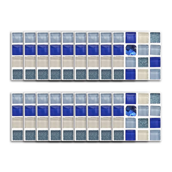 Fliesenaufkleber Mosaik Glas Blau