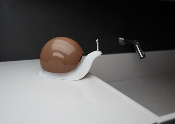 Seifenspender Schnecke Weiß-Braun