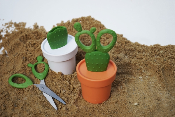 Schere im Topf Cactus Scissors Orange-Grün