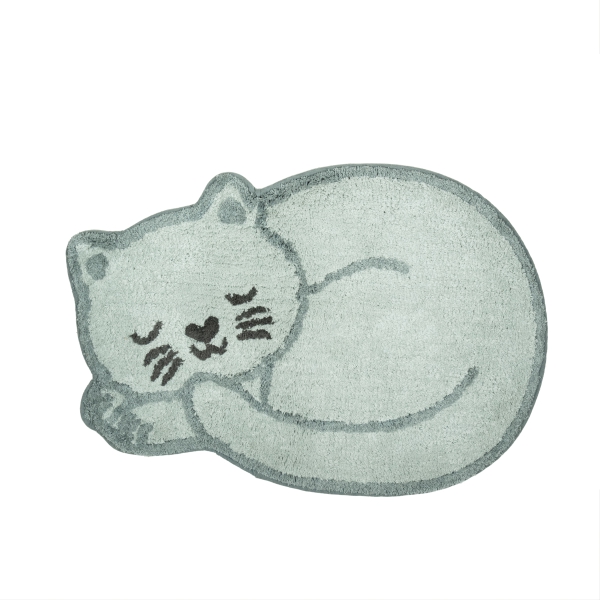 Badematte schlafende Katze