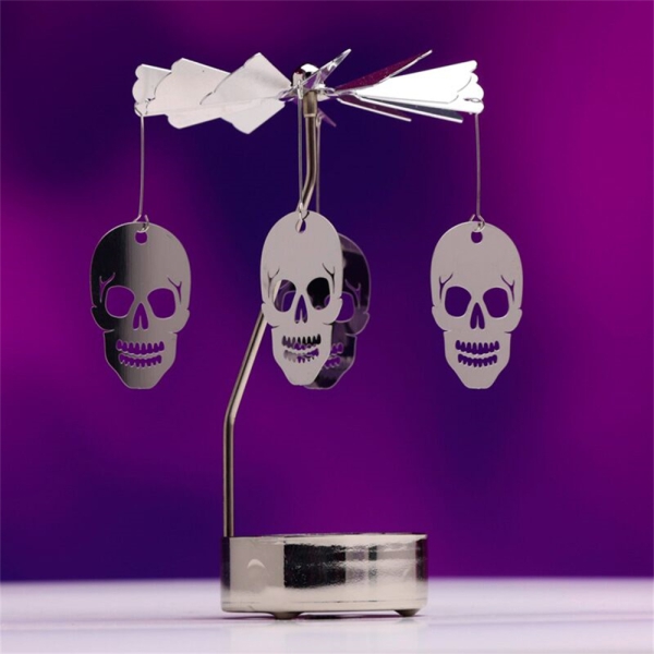 Teelichtkarussell Totenkopf