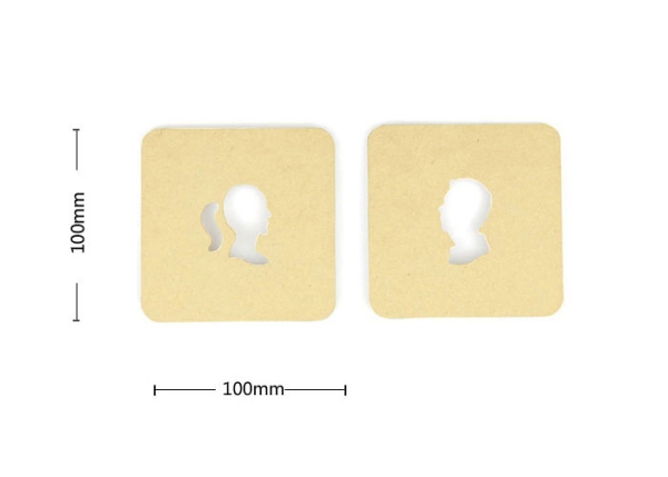 MDF Untersetzer Silhouette/Symbol
