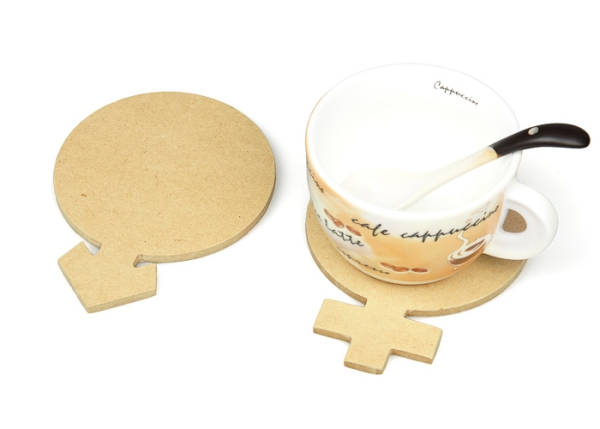 MDF Untersetzer Silhouette/Symbol