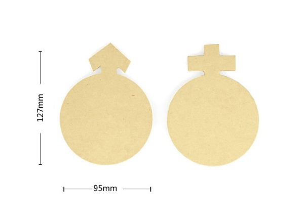 MDF Untersetzer Silhouette/Symbol