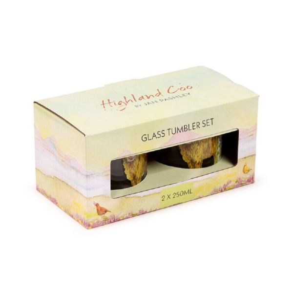 2er-Set Trinkgläser Highland Coo