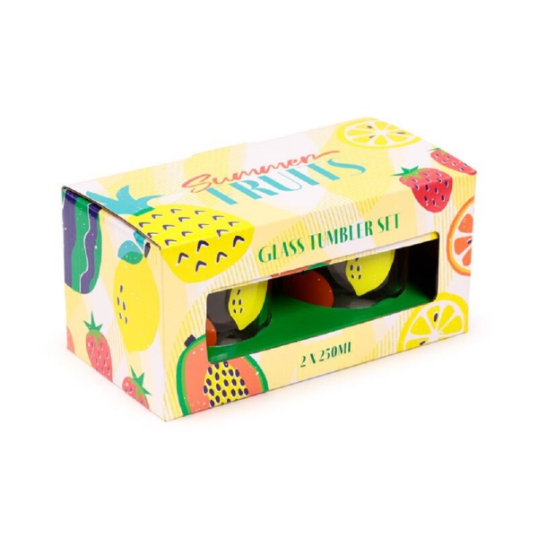 2er-Set Trinkgläser Summer Fruits
