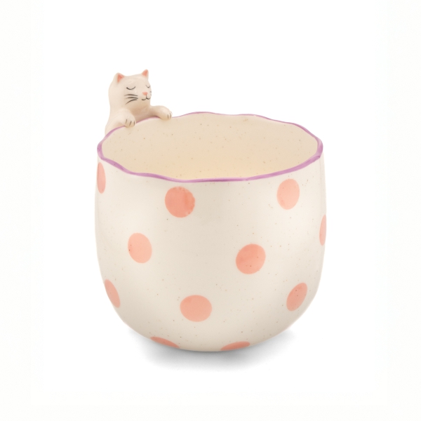 Blumentopf Peeking Katze