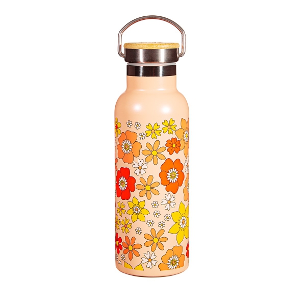 Edelstahl Wasserflasche 70´s Floral