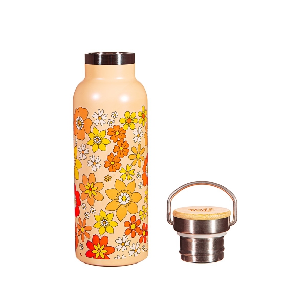 Edelstahl Wasserflasche 70´s Floral