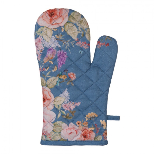 Ofenhandschuh Flowers Blue