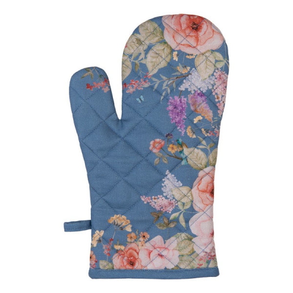 Ofenhandschuh Flowers Blue