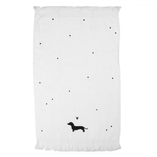 Gästetuch Sausage Dog black/white