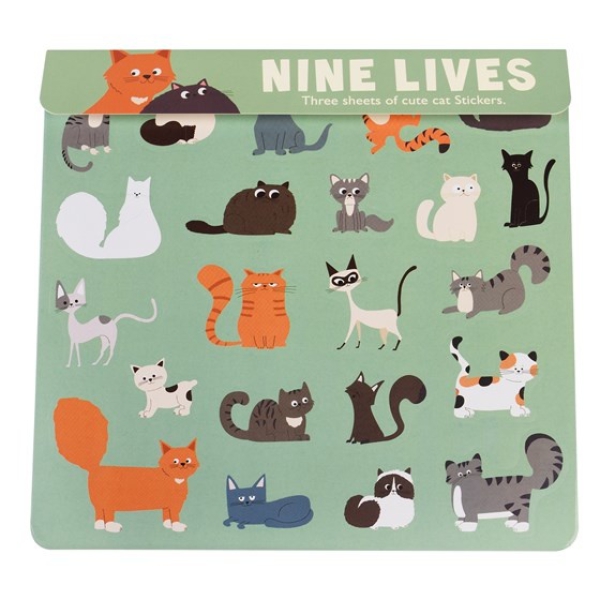 Sticker Set Nine Lives - Katzen