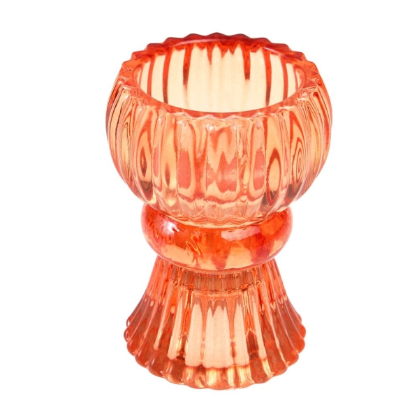 Doppel Kerzenständer Orange
