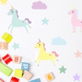 29 pastellfarbene Aufkleber Einhorn Bunt